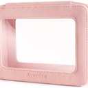 Aveniee Clear Makeup Bag Organizer, Travel Toiletry Bag for Women, Waterproof Cosmetic Pouch with Zippers,Car Accessories Organizers and Storage Case,Pink