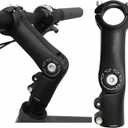 28.6mm x 31.8mm Adjustable Bicycle Handlebar Stem, 90mm/110mm, 0-90 Degree Rise, Short Stem for E Bike