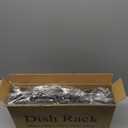 SNTD Dish Drying Rack - Space-Saving Dish Rack for Kitchen Counter, Stainless Steel Dish Drainer with Utensil Holder and Drainboard, 11" W x 15" L (Black)