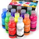 Nicpro 12 Colors Washable Finger Paint Set for Toddlers (2 oz), Non-Toxic & Baby Safe Paint for Hand and Feet, Mess Free Finger Painting Art Supplies for Kids Age 1-3 4 5 6+, Preschool Learning Gifts