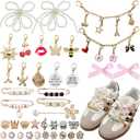 Shoe Charms for Sneakers 39 Pcs, Shoelace Junk Socks Charms DIY Brooches and Pins for Women Jewelry