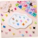 Obeoby 128 Pcs Mini Butterfly Hair Claw Clips, Toddler Baby Girl Hair Clips - Cute Hair Accessories Holiday Birthday Gifts (32 Colors)
