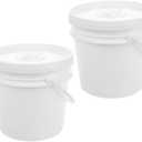 2pcs Food Grade Plastic Wipes Bucket with Lid Portable Baby Wipe Container Wet Towel Dispenser for Car Bathroom Kitchen for Gym Equipment and Home Use
