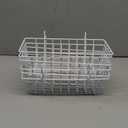 6 Pack White Wall Grid Panel Hanging Wire Basket, Wall Baskets with Hooks for Organizing, White Metal Grid Panel Accessories