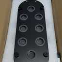 Lasvea Holder for Dyson Airwrap Attachments1.6'' long barrel suitable)| 8 Holes Metal Storage Rack with Protective Silicone Pad | Countertop Organizer for Dyson Diffuser Accessories & Curling Iron with Self-Adhesive Hook, Black