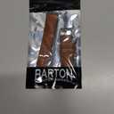 BARTON WATCH BANDS- Black Leather and Rubber Hybrid - Choose Color & Size - Compatible with All Apple Watches (Ultra, SE, 8, 7, 6, 5, 4, 3, 2, 1) - 38mm, 40mm, 41mm, 42mm, 44mm, 45mm, 49mm (Oak Brown Leather (Stainless Steel Buckle))