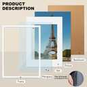A2 Frame, 16.5 x 23.4 Frame A2 Picture Frame, Solid Wood White Poster Frame-Horizontal and Vertical Wall Hanging for Home, Exhibition, Cafe (White)