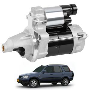 Starter Motor Compatible with Honda CRV 1997-1999, L4 2.0L 12V 1.0KW 9 Teeth Clockwise, Replace 31200P3FA51 31200P3FA511 31200P3FA51RM