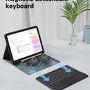 CHESONA for iPad 10th Generation Case with Keyboard, 7 Color Backlight, Multi-Touch Trackpad, Flip Stand Case with Pencil Holder, 2 Wireless Channels for iPad (A16) 11th/10th Gen (2025/2022), Black