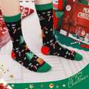 Fun Christmas Socks for Men - Funny Xmas Gifts for Men and Women Novelty Cozy Unisex Crew Cotton Sock Set (6-13, B-6 Pairs)