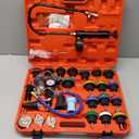 28pcs Universal Radiator Pressure Tester Kit, coolant Pressure Tester kit coolant Vacuum Refill kit for Cooling System (Red)