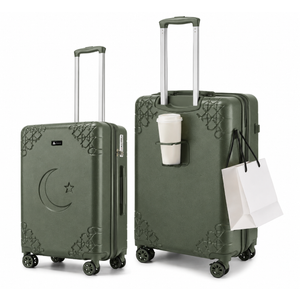 Somago 20" Expandable Hardside Suitcase with RPO Material | Swivel Caster with Cup Holder, Scratch-Resistant & Wear-Proof Surface for Smooth Rolling.