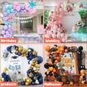 AerWo [Upgraded] Balloon Arch Kit 8.2FT & 6FT, Free Bending Top Half Balloon Arch Stand with Base, Floor Arch Backdrop Stand Frame for Lawn Yard Birthday Wedding Party Christmas Decorations
