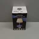 Outdoor Table Lamp/Cordless USB Rechargeable 4000mAh / 2700K LED/Touch Dimmable/Portable Battery Operated / IP44 Waterproof/PE Shade/Bedroom Dinning Camping Patio (Gold, 9.6in)