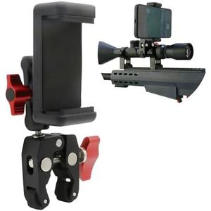 VICTORFIRE Universal Barrel Scope Phone Clamp, Action Camera Gun Mount Adapter, Bike Motorcycle Handlebar Phone Holder (Black)