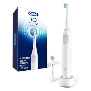 Oral-B iO Deep Clean + Protect Rechargeable Electric Toothbrush, White with a iO Series 2 Toothbrush, 2 Replacement Brush Heads, and a Charging Travel Case Oral-B iO Deep Clean + Protect Rechargeable Electric Toothbrush, White with a iO Series 2 Toothbrush, 2 Replacement Brush Heads, and a Charging Travel Case