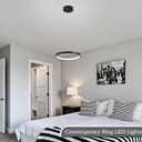 12" Ring Modern Led Chandelier Black Led Ring Chandelier Modern Pendant Lights Adjustable Height Light Contemporary Light Fixture for Kitchen Island Bedroom Kitchen Island Dining Room