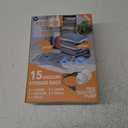 15 Pack Vacuum Storage Bags with Electric Pump (3 Jumbo, 3 Large, 3 Medium, 3 Small, 3 Roll Up), Plastic Packaging Bags,Space Saver Sealer Bag for Blankets, Comforters, Pillows, Clothes Storage