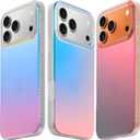 LONLI Hue for iPhone 17 Pro Case  Dynamic PrismGlow Holographic Iridescent Phone Cover, Slim Shock-Absorbing Protection, Cute Aesthetic Case for Women & Girls