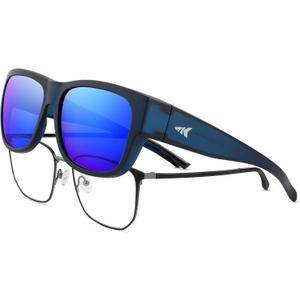 KastKing Chariton Fit-Over Polarized Wrap Around Over Sunglasses for Men and Women, Ideal for Driving Fishing Cycling Running, One Size