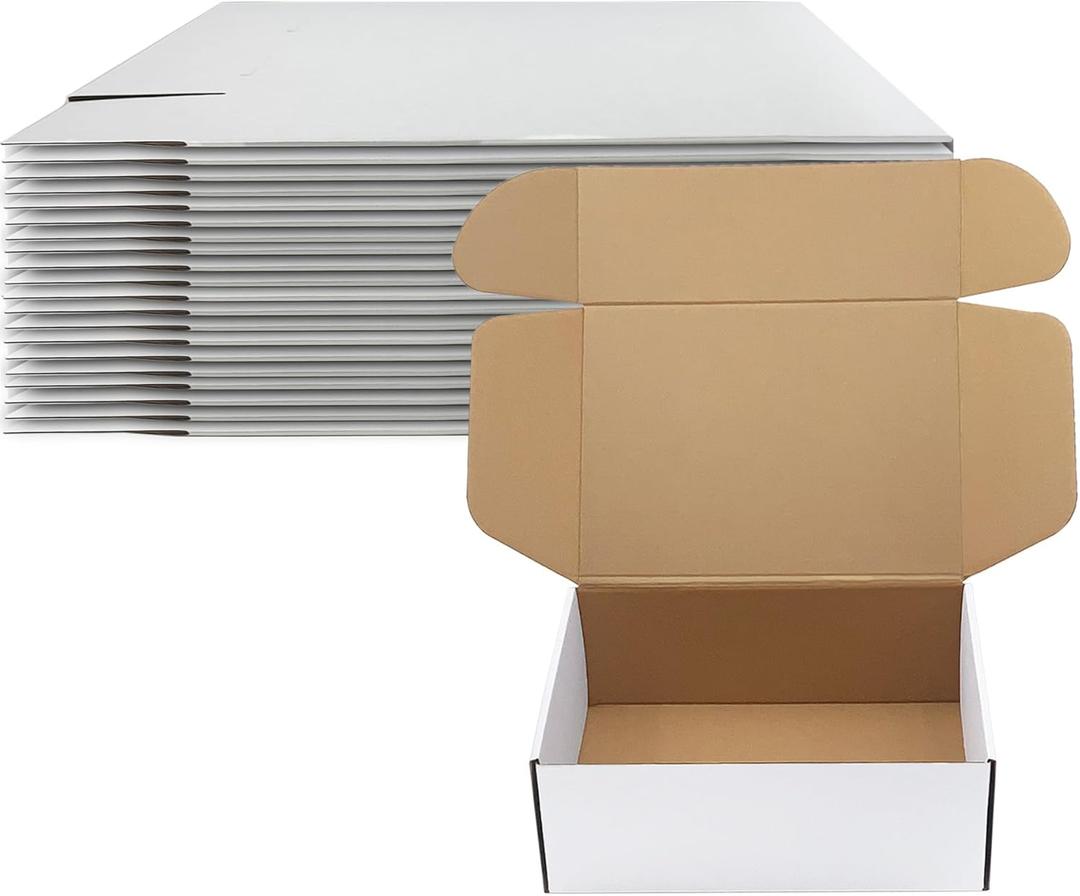 11 x 8 x 4 inch Shipping Boxes Set of 20 White Corrugated Cardboard Box Mailer Boxes for Packaging Small Business ShippingMailing Boxes Bulk for Birthday Wedding Party Book Literature Gift Giving