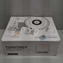 Vinyl Record Player with Two Stereo Speakers, Bluetooth Playback Turntable with 3 Speed AUX Headphone Input and RCA Out, Retro Black