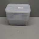 Plastic Storage Bins with Lids 6 Pack, 7 Quart Storage Containers With Black Buckle Latch, Stackable Storage Organizers for Home Pantry Office Classroom Organization, Clear