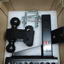 Aquilaplain 2" Adjustable Trailer Hitch - 6" Rise/Drop Height, 2'' & 2-5/16'' Ball Hitches 25000 Lbs Heavy Duty Towing Ball Mount with Hitch Tightener, RVs, Campers, Boat Trailers