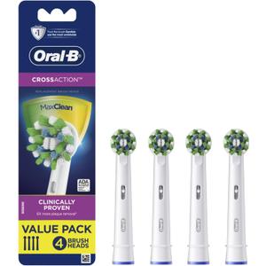 Oral-B CrossAction Electric Toothbrush Replacement Brush Heads Refill, 4ct