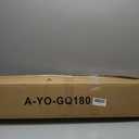 Juegoal 6 ft Pre-Lit Optical Fiber Christmas Artificial Tree, RGB Color Changing LED Lights, Snowflakes & Top Star, Fake Xmas Tree with Metal Legs (Green)