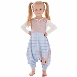 MICHLEY Toddler Sleeping Sack with Feet Newborn Infant Sleeveless Sleeping Bag 2-way Zipper Baby Wearable Blanket for Walkers,Blue Rabbit,5-6T