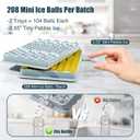 WIBIMEN Mini Ice Cube Trays, 0.55 Tiny Pebble Ice for Iced Coffee & Cocktails, Fast Chill, Easy Twist Release, Stackable with Lid & Storage Bin (2 Pack, Blue)