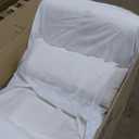 Serta Corwin 36" Convertible Accent Chair, Dreamcoil Comfort, FingerGuard Pinch Point Protection, Polyester Boucle, Ivory