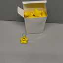 24 Pack Star Stress Keychains Bulk for Adults, Smile Face Stress Relief Keychains, Foam Fidget Squeeze Sensory Stretchy Toy Gifts Party Favors for Coworker Classroom Prize Basket Stuffers(Yellow)