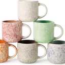 MONITO 12 OZ Coffee Mugs Set of 6, Modern Coffee Mugs Set with handle for Tea/Latte/Cappuccino/Milk/Cocoa.