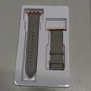 Bestig Leather Bands Compatible with Apple Watch Band 38mm 40mm 41mm 42mm(Series 10 11) for Women Men, Wristband Strap for iWatch SE3/2/1&Series 9 8 7 6 5 4 3 2 1(Light Gray+Rose Gold)