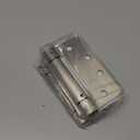 3 Pack Self Closing Door Hinges, 4.5 Inch Spring Loaded Door Hinges with Square Corners, Adjustable Tension for Garage, Front, Back Door, UL Listed, Left and Right Hand (Brushed Nickel)