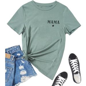 Women Maternity Nursing Shirt Funny Mama Shirt Cute Leopard Heart Graphic Tees Friendly Zip Maternity Breastfeeding Tops(XL, Green 1)