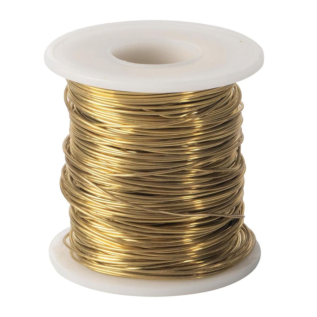 18 Gauage(1 mm),1 Pound 218FT Spool Brass Wire for Jewelry Making, Beading,Yellow Brass, Round, Dead Soft