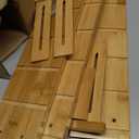 4.4" High Bamboo Drawer Dividers with Inserts, Kitchen Adjustable Drawer Organizers, Expandable Organization for Home, Office, Dressers, and Bathroom, 4 Divider with 8 Insert (4.4" Tall, 16.5"-22" Long)