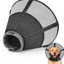 Dog Cone Collar After Surgery to Stop Licking: Soft Mesh Recovery Collar with Detachable Pad, Elizabeth Cone Alternative for Large Medium, Small Dogs, Normal Eating and Drinking (M)