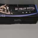 Concho Weight Pulley System, Upgraded Cable Pulley System Gym with Adjustable Weight Cable&Detachable Handles, Workout Pulley System for LAT Pulldown Triceps Biceps Curl Chest Home Gym Attachments (black)