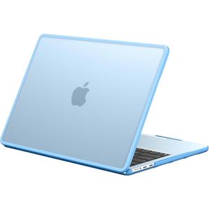 BlueSwan Anti-Cracking Hard Shell Case Compatible with MacBook Air 13 inch, M5 M4 M3 M2 2026-2022 A3449 A3240 A3113 A2681, Drop Protection Soft TPU Bumper PC Base for Air 13.6 inch, Frosted Sky Blue