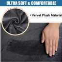 Smiry Velvet Seat Covers for Dining Room Chair Set of 6, Stretch Fit Removable Washable Chair Seat Cushion Protector Slipcovers with Ties, Dark Grey