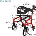 Replacement Backrest for Drive Nitro Sprint Rollator 102662 – Part # 102662-28