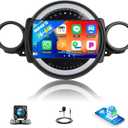 Android Car Stereo for Mini Clubman R55/Mini Cooper R56 2007-2013 2G+64G with Carplay Android Auto Mirror Link 9 inch Touchscreen with GPS Navigation WiFi 26UI Bluetooth FM Backup Camera