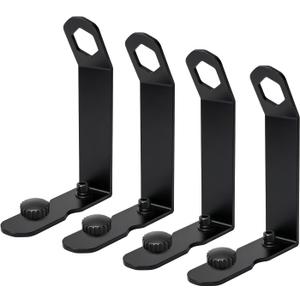 Load Stops for T-Slot Cross Bars 4-Pack, Stainless Steel Replacement with Secure Locking Clamps - Compatible with Roof Racks for Kayak, Canoe, Ladder, Ski, Surfboard, Paddleboard, Snowboard, Black