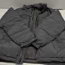 Flygo Winter Cropped Puffer Jacket Coats for Women 2025 Short Warm Quilted Jackets Outerwear with Pockets(Black-L)