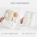 3-Pack Large Clear Hard Shell Zipper Case, Diaper Bag Organizer Pouches, Pencil Case & Makeup Bag, Travel Essentials and Toy Organizer (3L