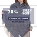 Winter Scarf for Women Cashmere Feel Pashmina & Blanket Wrap Cozy Fashion Shawl Ideal Christmas & Holiday Gift (Navy Blue)
